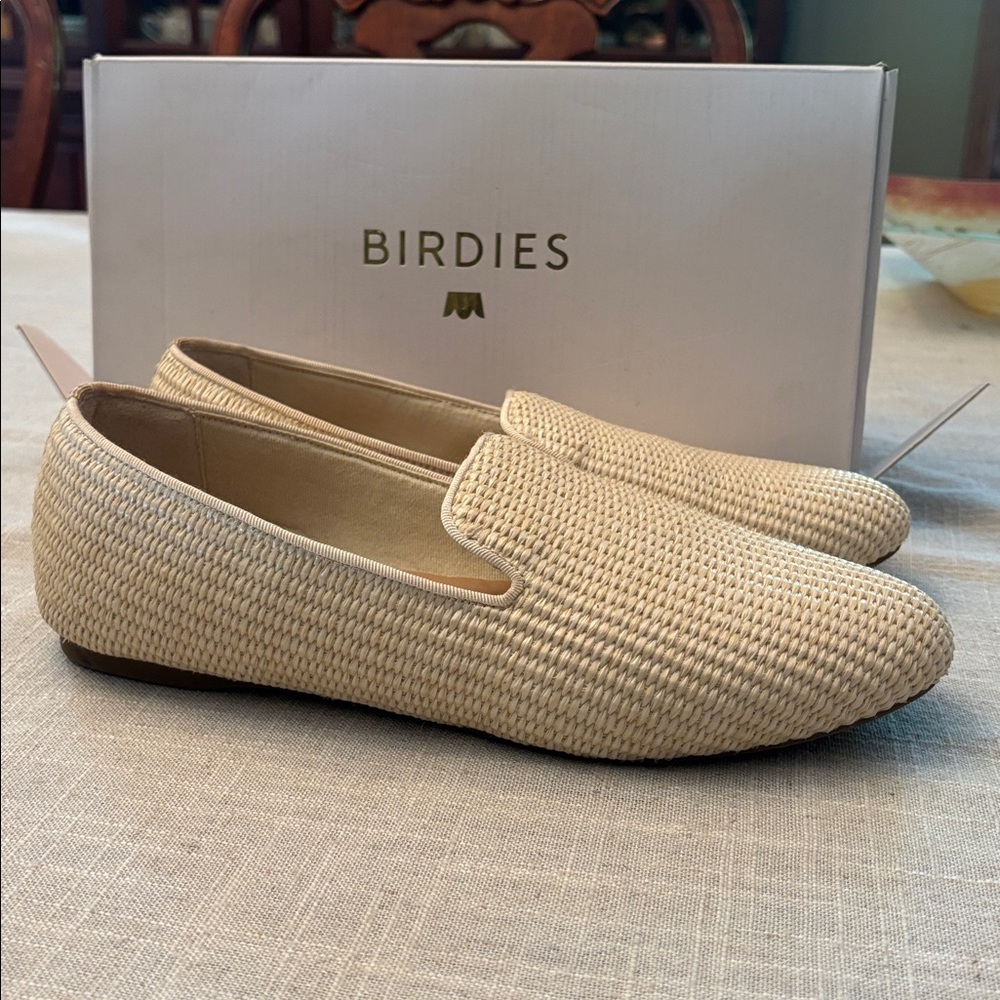 Birdies The Starling slip-on natural 10 Cream Woven Loafers - Picture 3 of 6